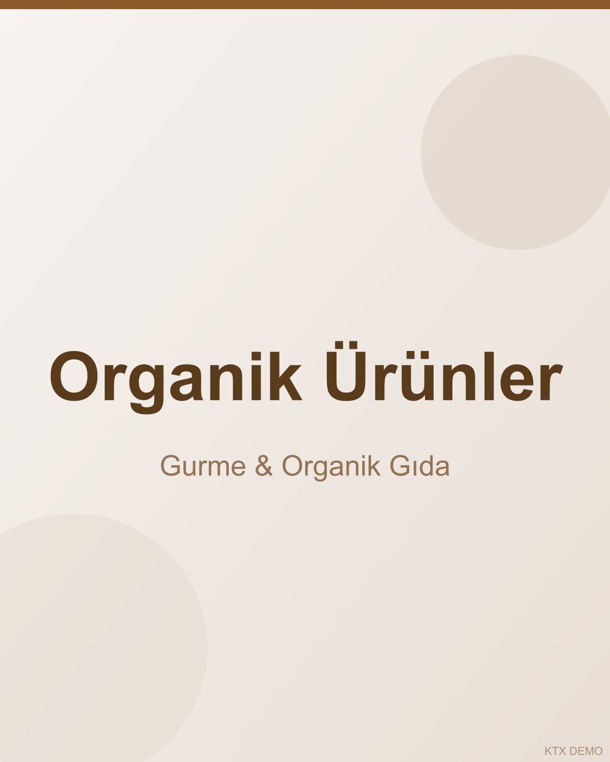 Organik Ürünler