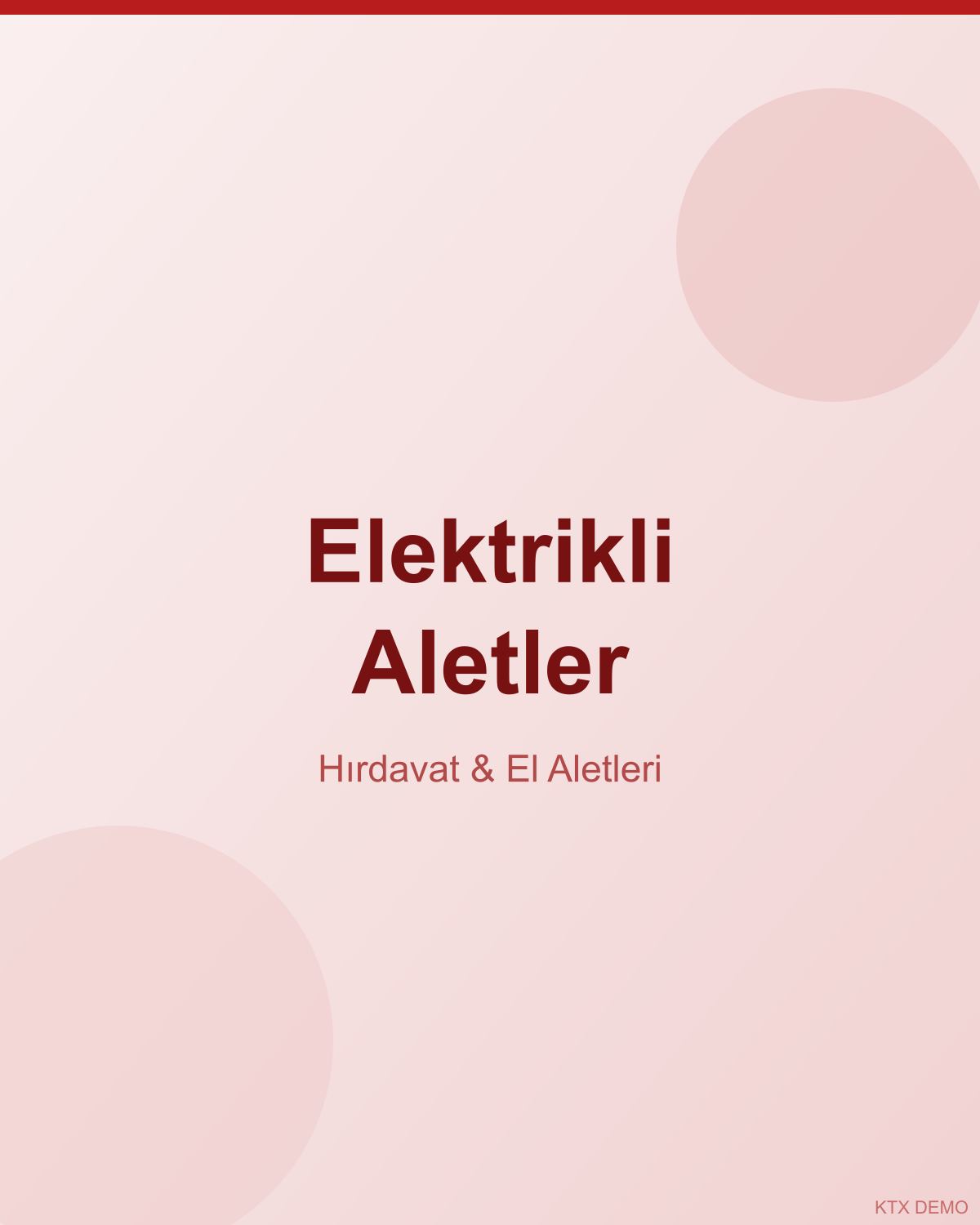Elektrikli Aletler