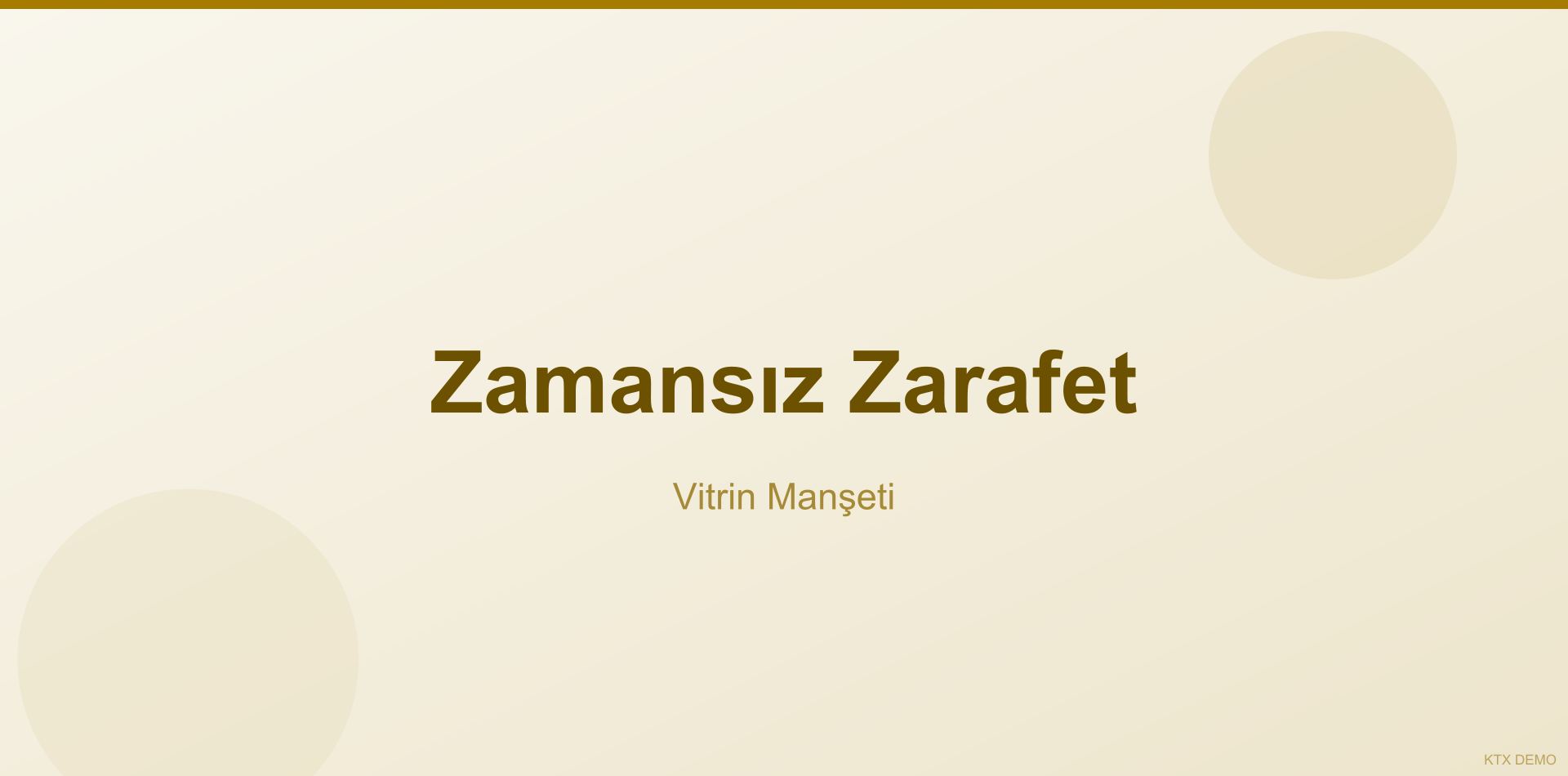 Zamansız Zarafet